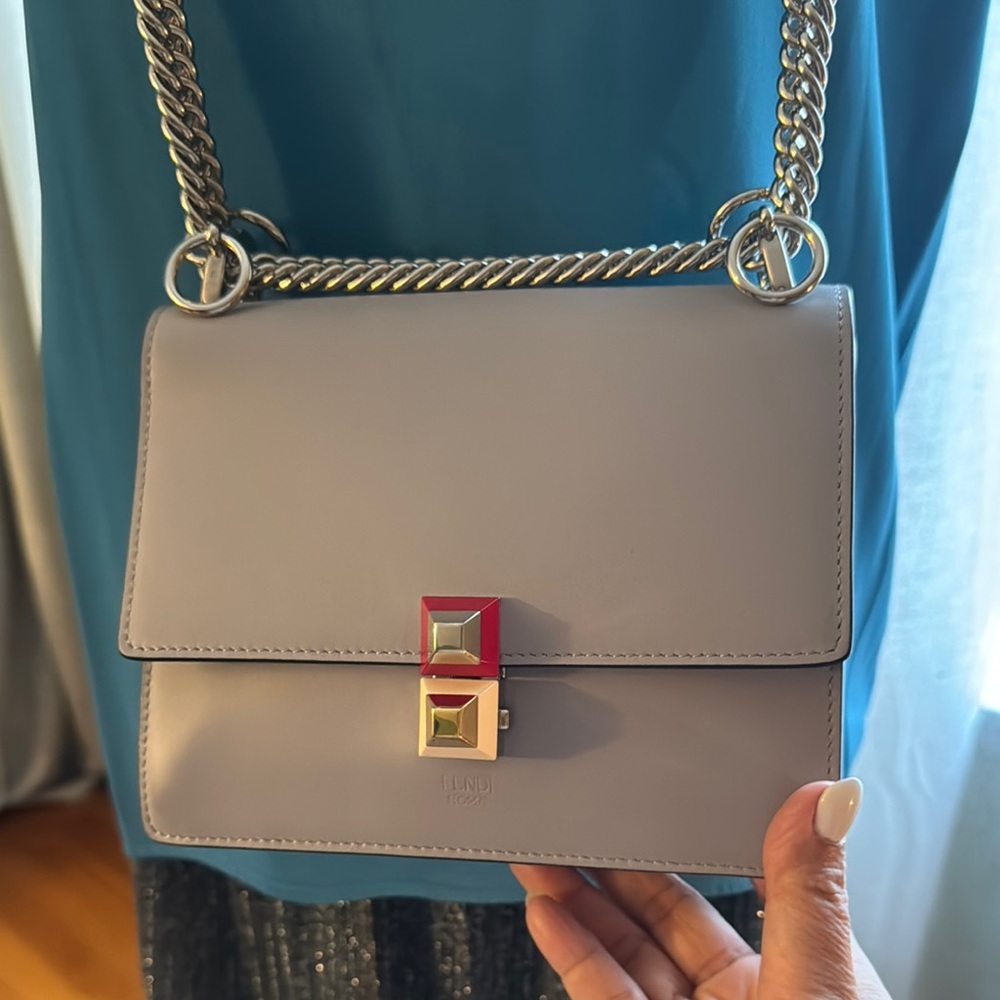 Fendi Light Purple Crossbody Bag with Chain
